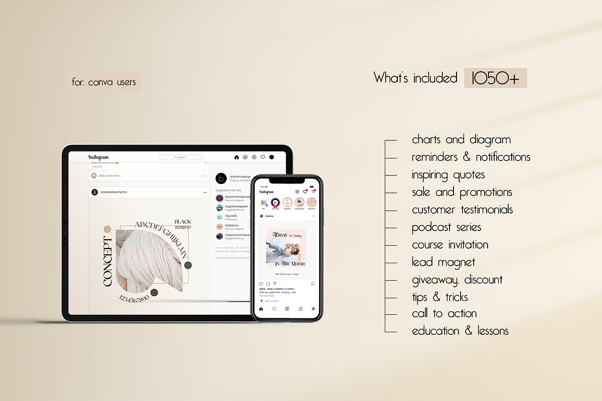 1050+ Insta Coach CANVA BUNDLE, a Social Media Template by goodesign (Photo 2 of 17)