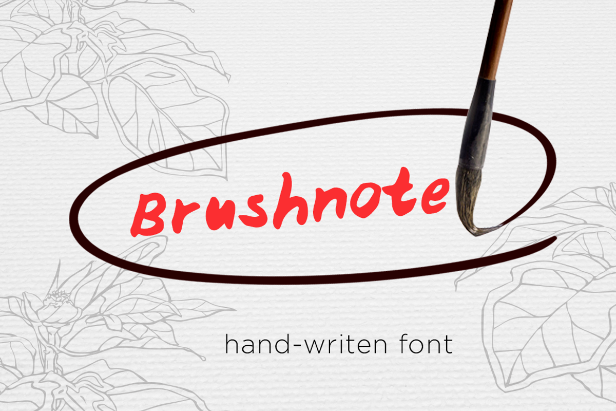 Brushnote font