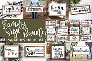Family Sign Bundle - Farmhouse Signs, a Decorative Illustration by OldMarket Designs (Thumbnail 1 of 11)