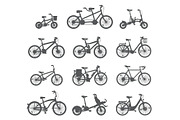 Big set of twelve different bicycles, a Healthcare Illustration by WINS Doodle shop (Thumbnail 5 of 17)