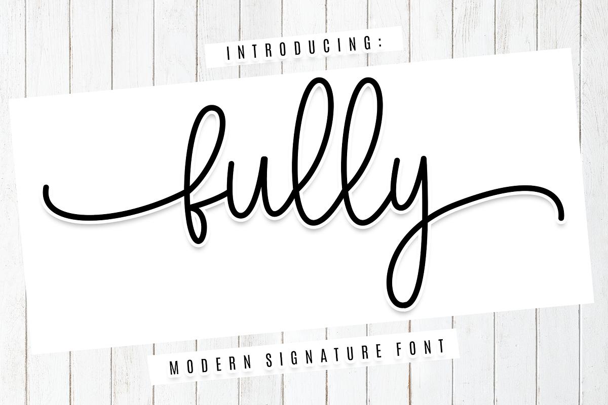Fully - Modern Signature Font, a Script Font by Artkenza (Photo 1 of 7)