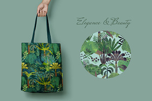 Botanical Garden Patterns Watercolor