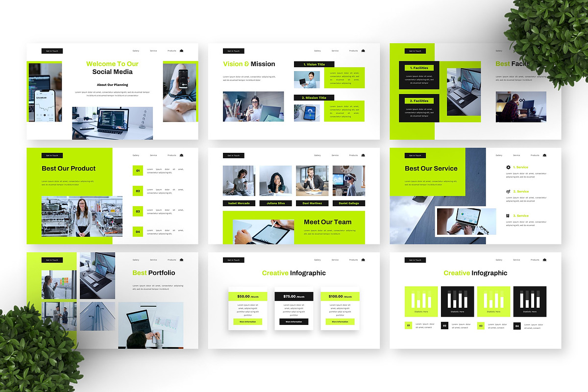 Social Media - Digital Powerpoint preview 5