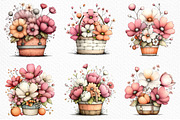 Spring Flower Basket Clipart Png, an Illustration by Craft Nest (Thumbnail 6 of 11)