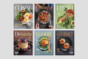 Food Magazine Cover Template, a Magazine Template by BrandPacks