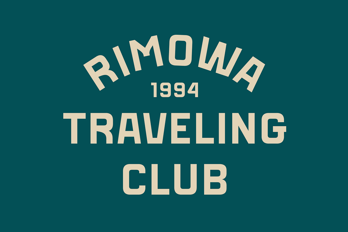 SFC Rimowa, a Sans Serif Font by Skilline Supply Co. (Photo 2 of 7)