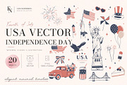 USA Independence Day Vector Bundle, an Object Graphic by Elena Naumchenkova (Thumbnail 1 of 5)