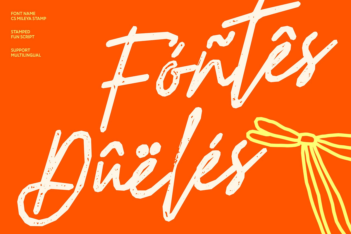 CS Mileya Stamp, a Script Font by Craft Supply Co. (Photo 7 of 8)
