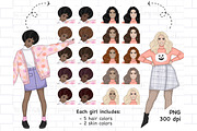 Spooky Girls Clipart, a Person Illustration by GlamArtZhanna (Thumbnail 3 of 4)