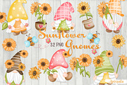 Gnome-Sunflower Watercolor, a Decorative Illustration by Apixsala (Thumbnail 1 of 7)