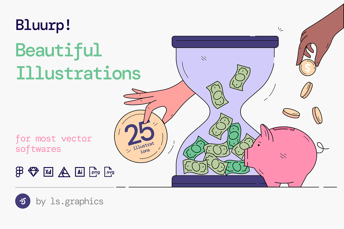 Bluurp! Illustration Kit, a Templates & Theme by ls-illustrations (Photo 1 of 7)