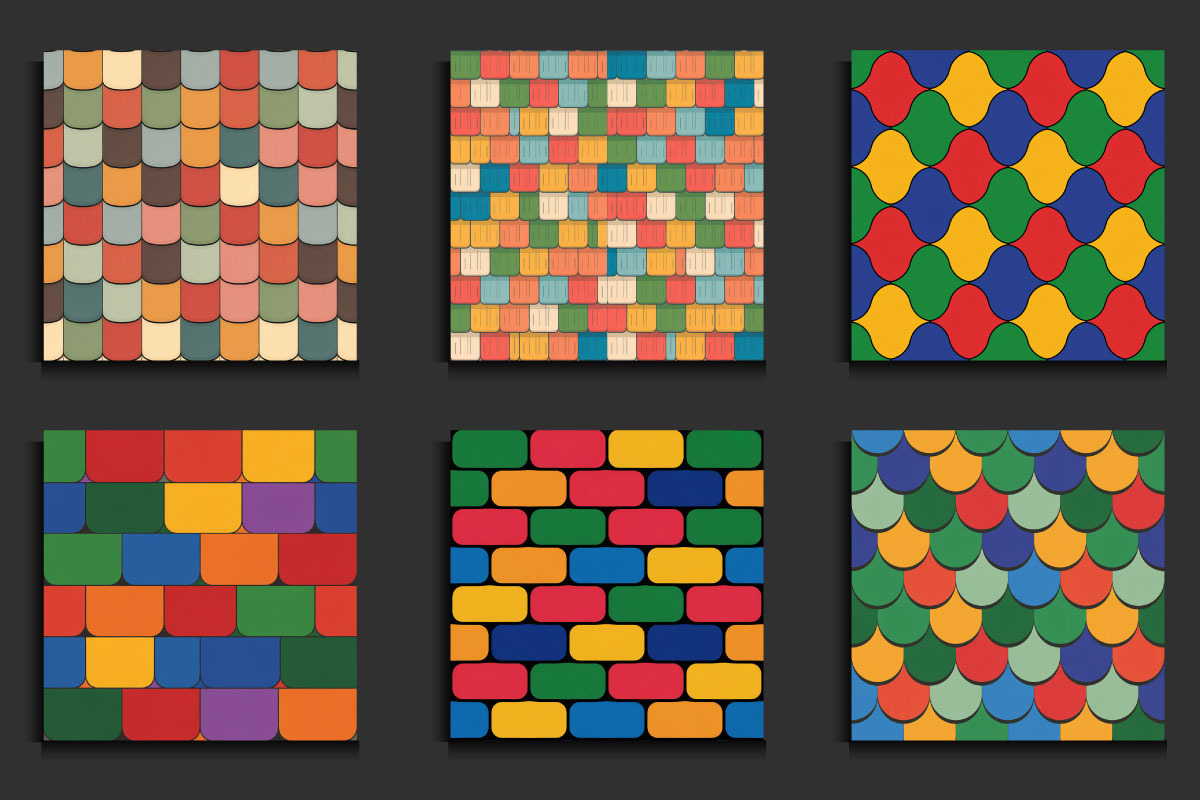 20 Roof Textures Seamless Patterns, a Pattern Graphic by protabsorkar11 (Photo 2 of 4)