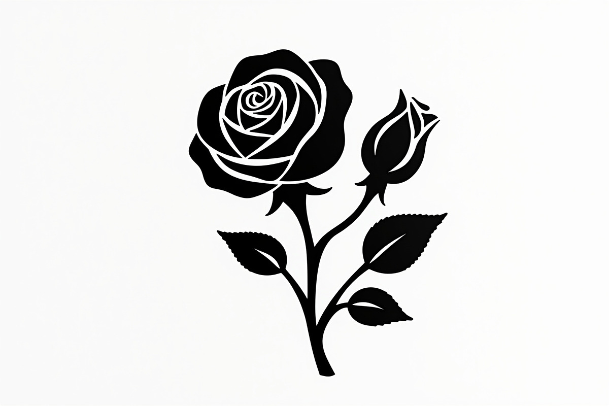 Rose Black Silhouette Decorative, an Illustration by Amazin_art (Photo 9 of 31)