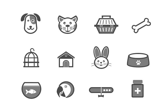 12 Pet And Animal Icons