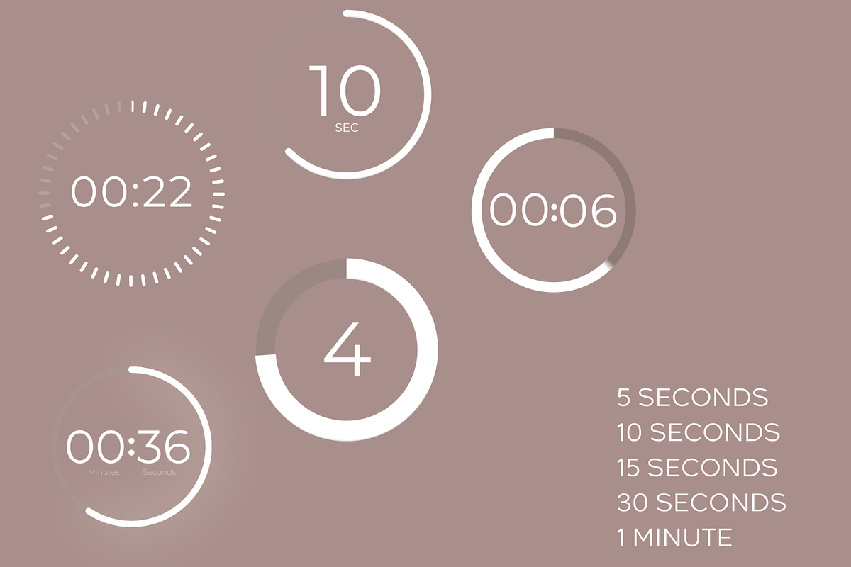 Countdowns and Timers for Videos, an Object Graphic by Mstvisuals