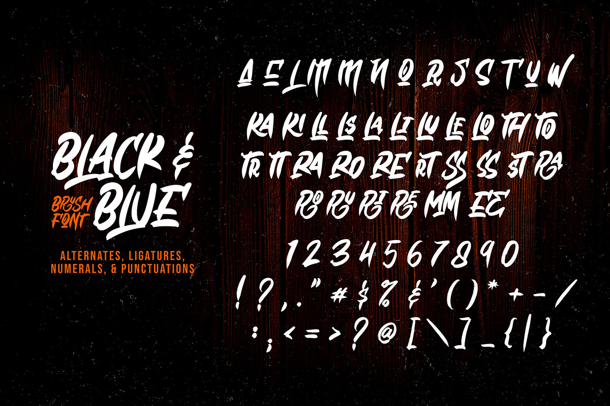 Black & Blue, a Font by Omotu Studio (Photo 8 of 10)
