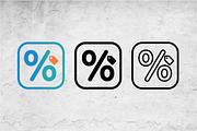 Percentage Badge Icons Vector Set, an Outline Icon by Artonix (Thumbnail 2 of 2)