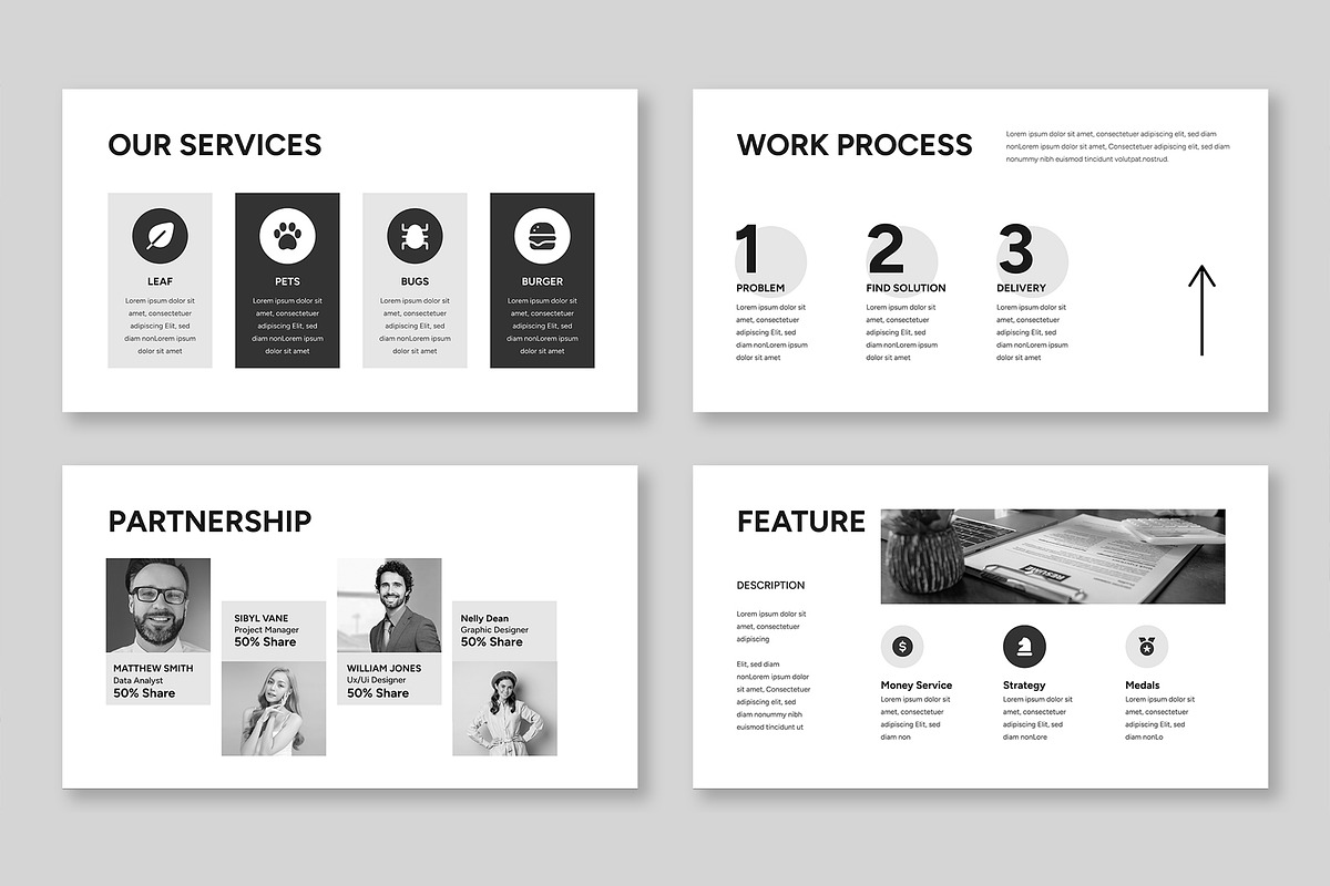 Minimal Classic Black And White preview 5