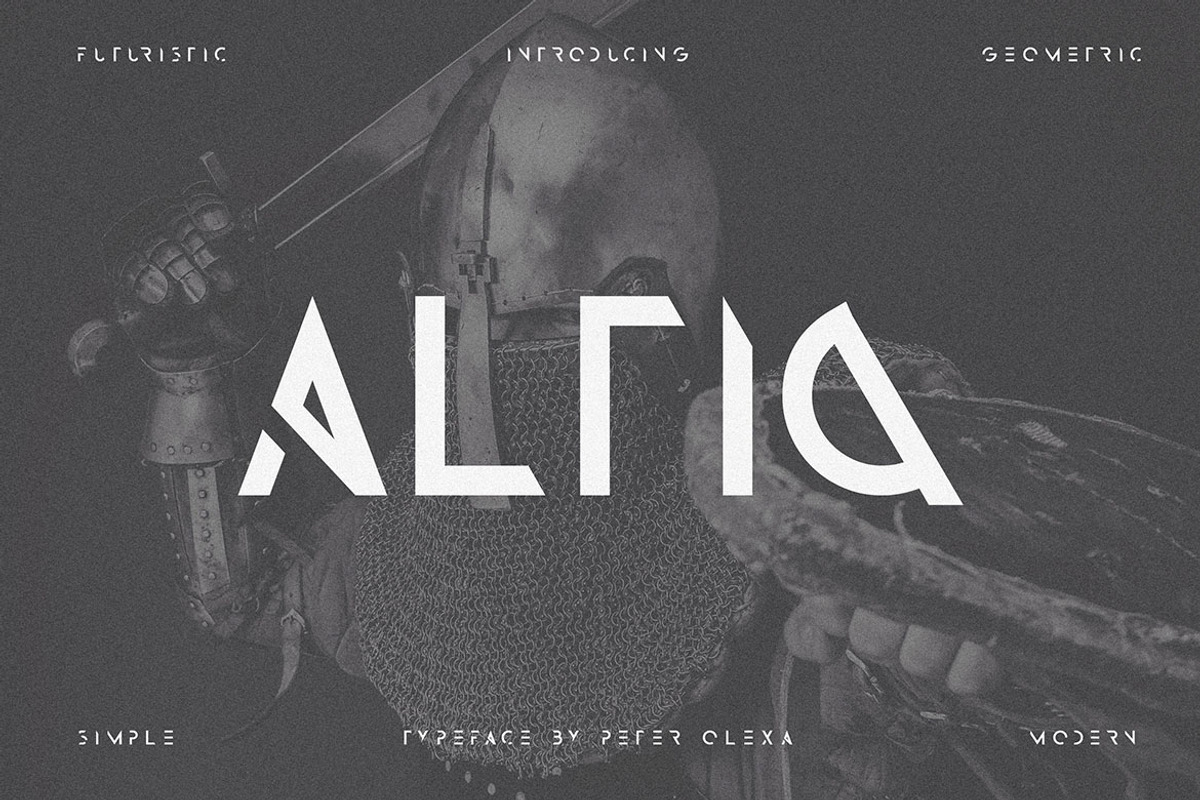 12 Geometric & Futuristic Fonts, a Font by MIIM (Photo 2 of 37)