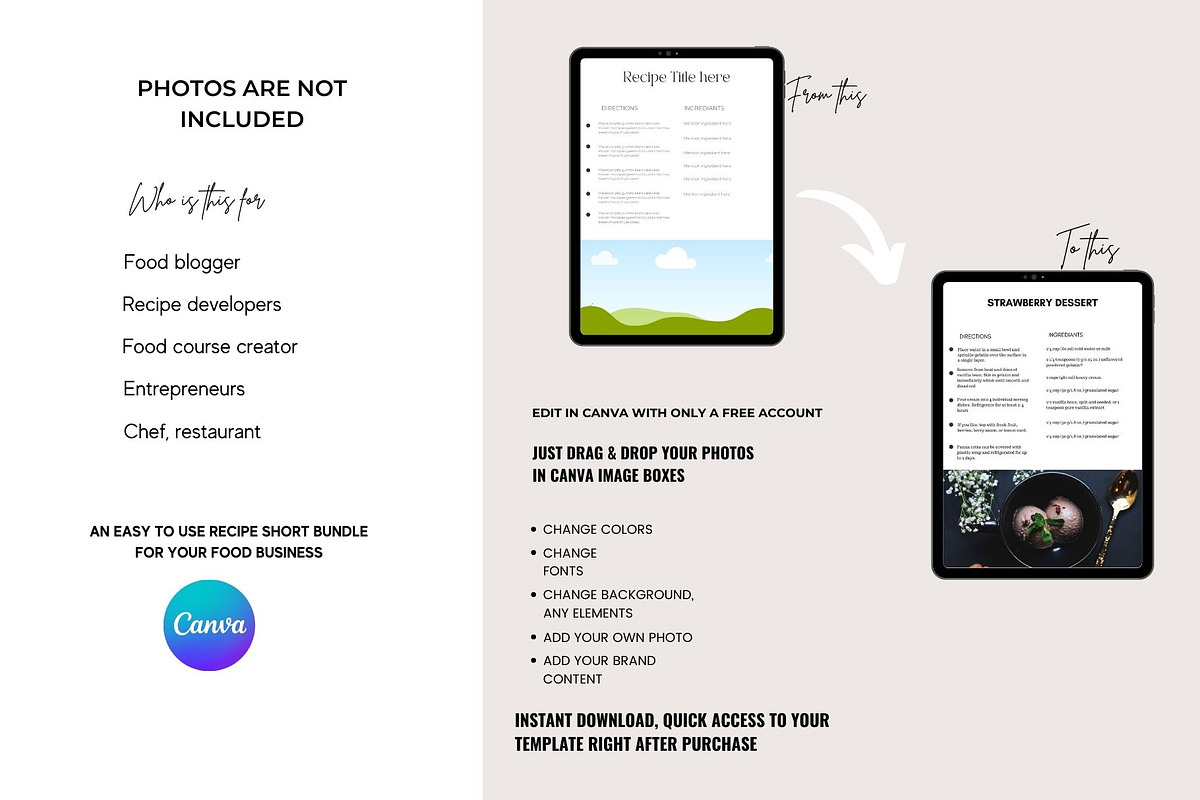 Canva Minimal Cookbook Template, a Magazine Template by Deepa Template Studio (Photo 7 of 10)