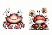 Whimsical Summer Crab Clipart, an Illustration by Designworld (Thumbnail 5 of 6)