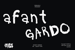 Afant Gardo, a Handwritten Font by JelekType