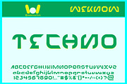 techno font, a Font by weknow (Thumbnail 2 of 5)