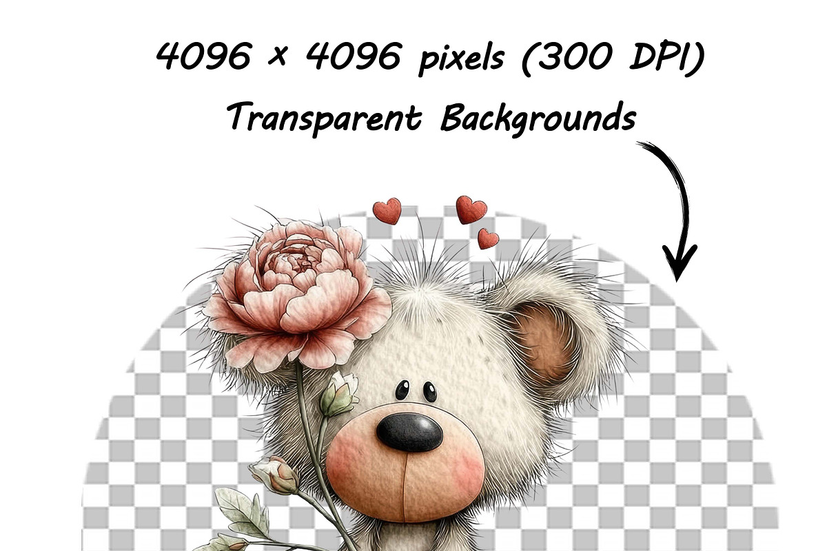 Whimsical Teddy Bear Birthday PNG, an Illustration by one-touch (Photo 12 of 18)