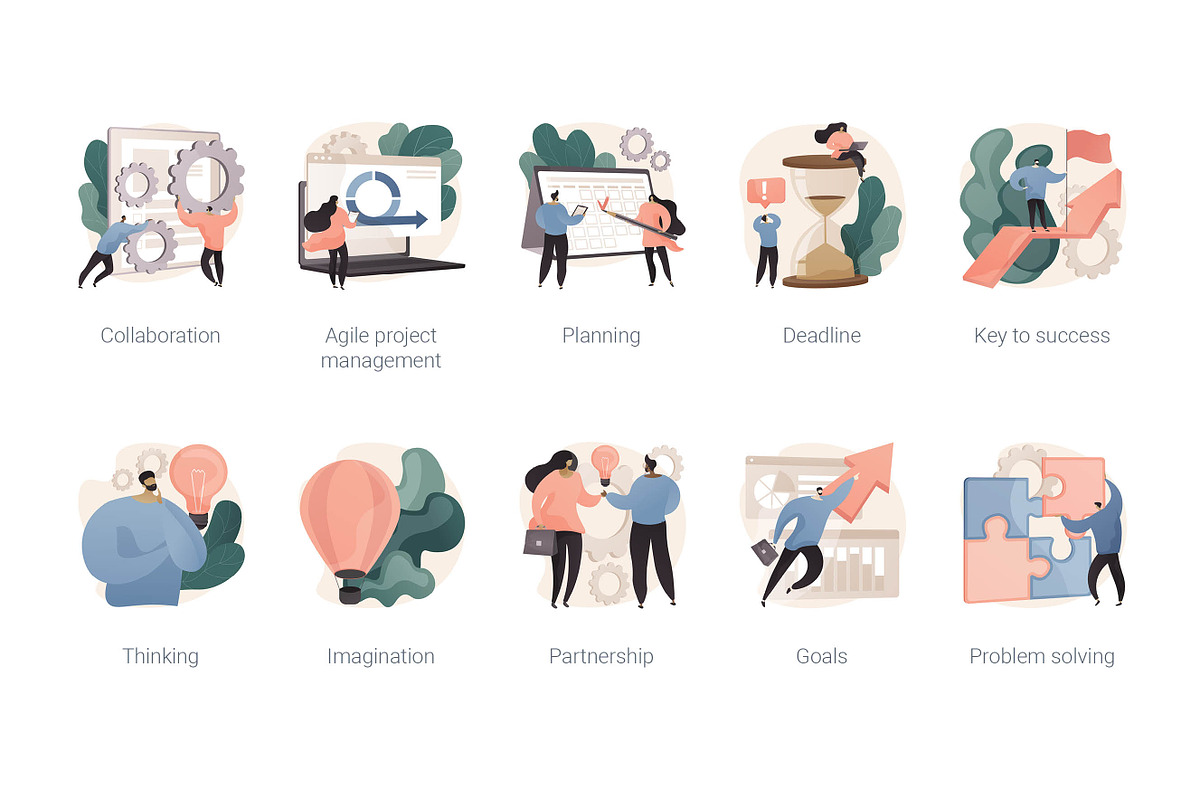 100 IT business vector illustrations, a Templates & Theme by Visual Generation (Photo 8 of 13)
