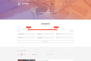 Elysium - Real Estate PSD Template