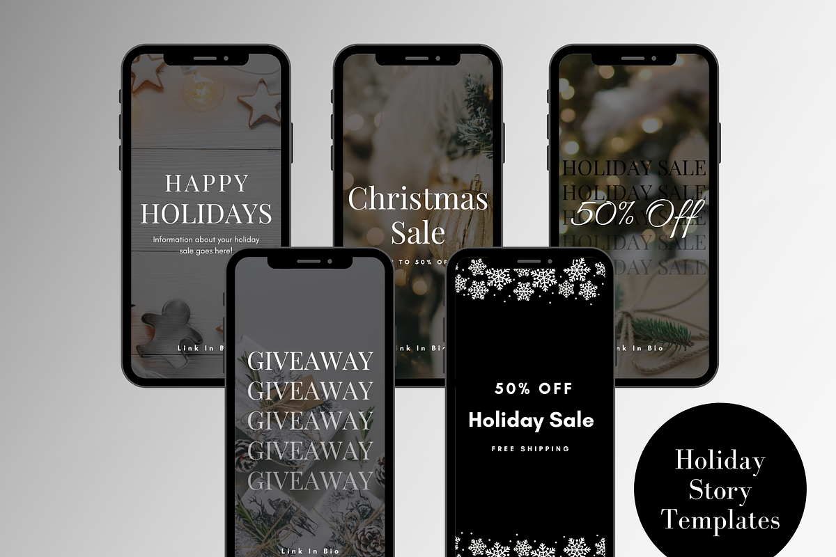 Holiday Instagram Templates, a Social Media Template by Joanna Lane Designs (Photo 3 of 4)