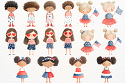 4th of July Clipart Nursery Kids PNG, a Seasonal Illustration by SugarCloudStudioArt (Thumbnail 3 of 8)