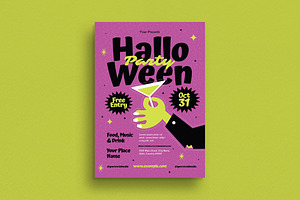 Halloween Party Event Flyer, a Flyer Template by Guuver
