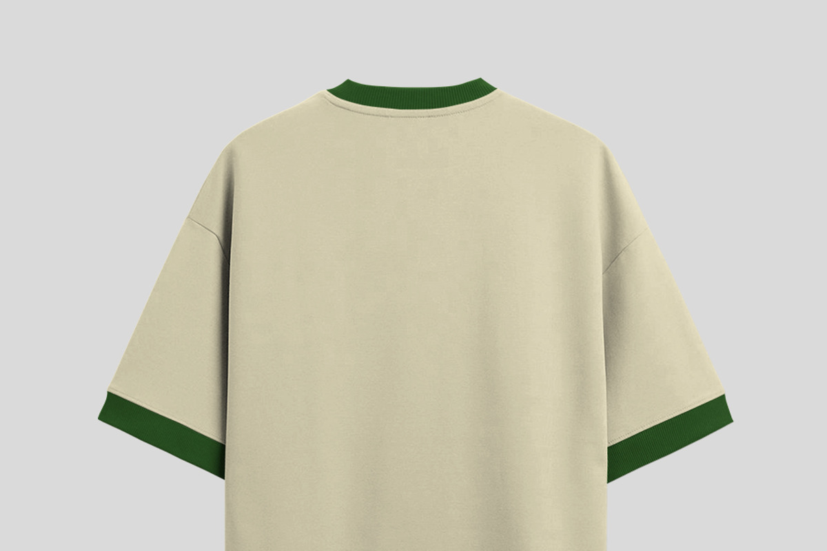 Oversized ringer t-shirt mockup, an Apparel Mockup by Barmecide Mockup Studio (Photo 3 of 4)