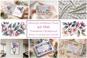 Watercolor Wildflower Flower
