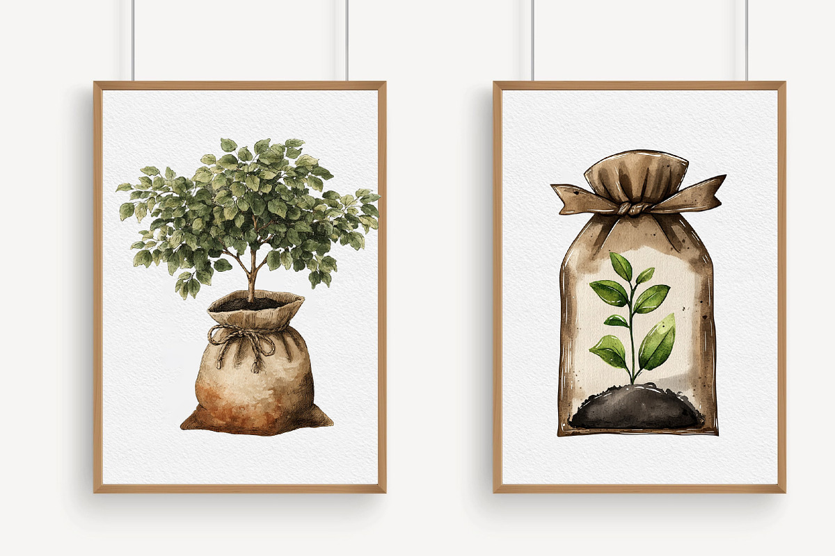 Watercolor Garden Clipart, an Illustration by Libby Wishes (Photo 2 of 5)