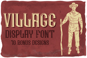 Village Font 10 Bonus Designs