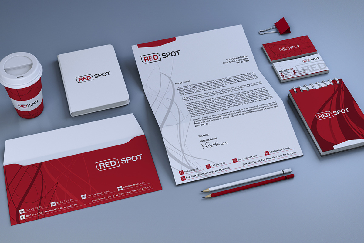 -75% Red Corporate Identity, a Stationery Template by Marvel (Photo 3 of 5)