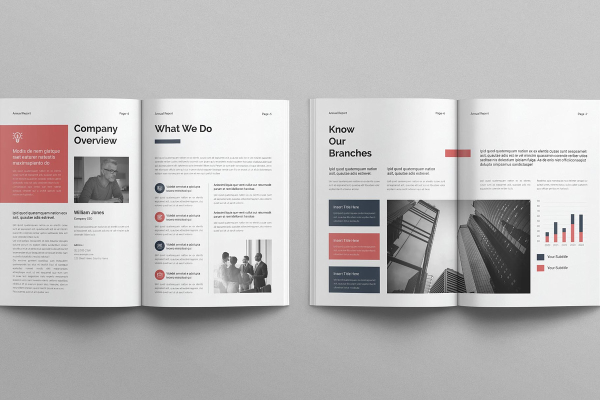 Annual Report Template, a Brochure Template by TemplatesForest (Photo 4 of 8)