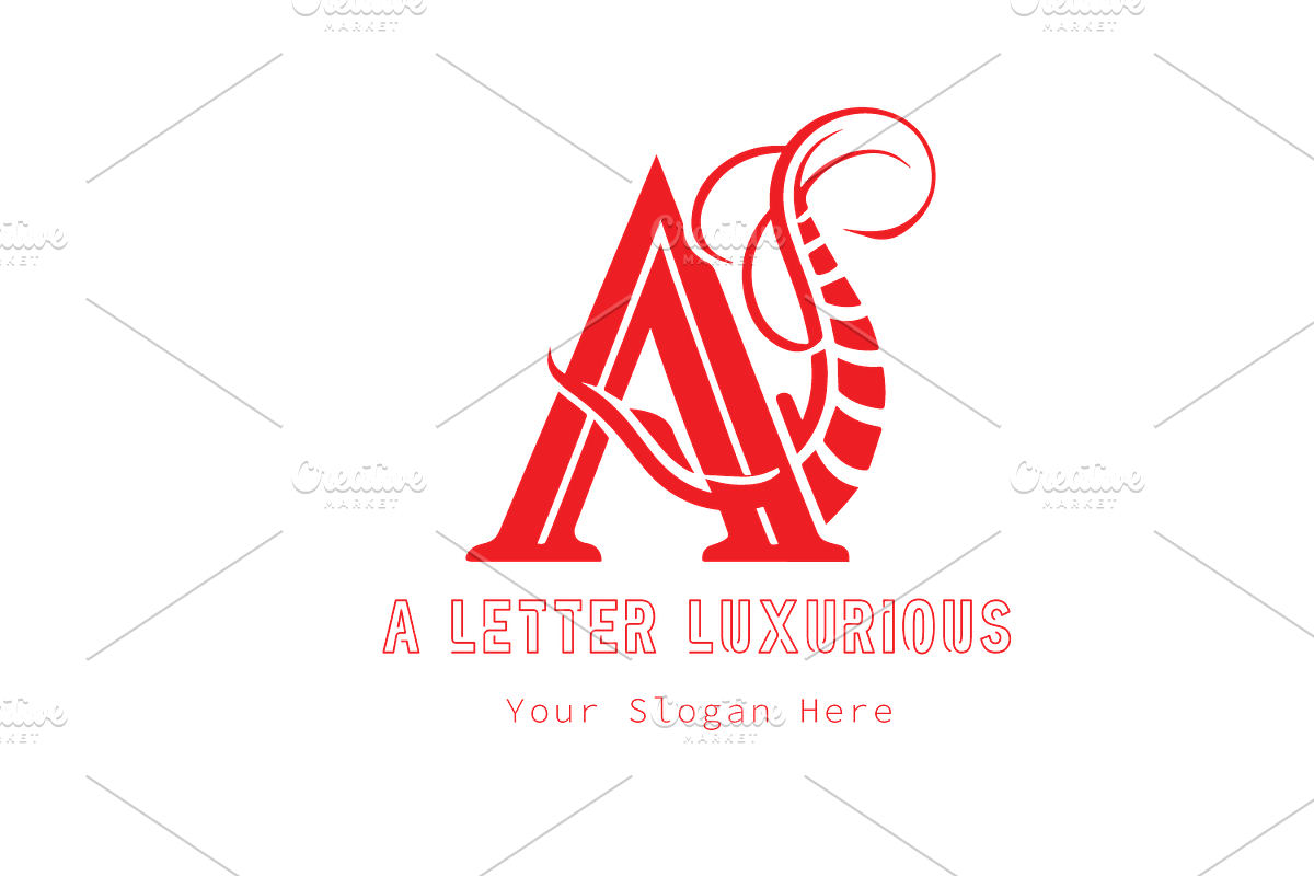 A LETTER LUXURIOUS LOGO TEMPLATE, a Branding & Logo Template by FusionadCreates (Photo 7 of 7)