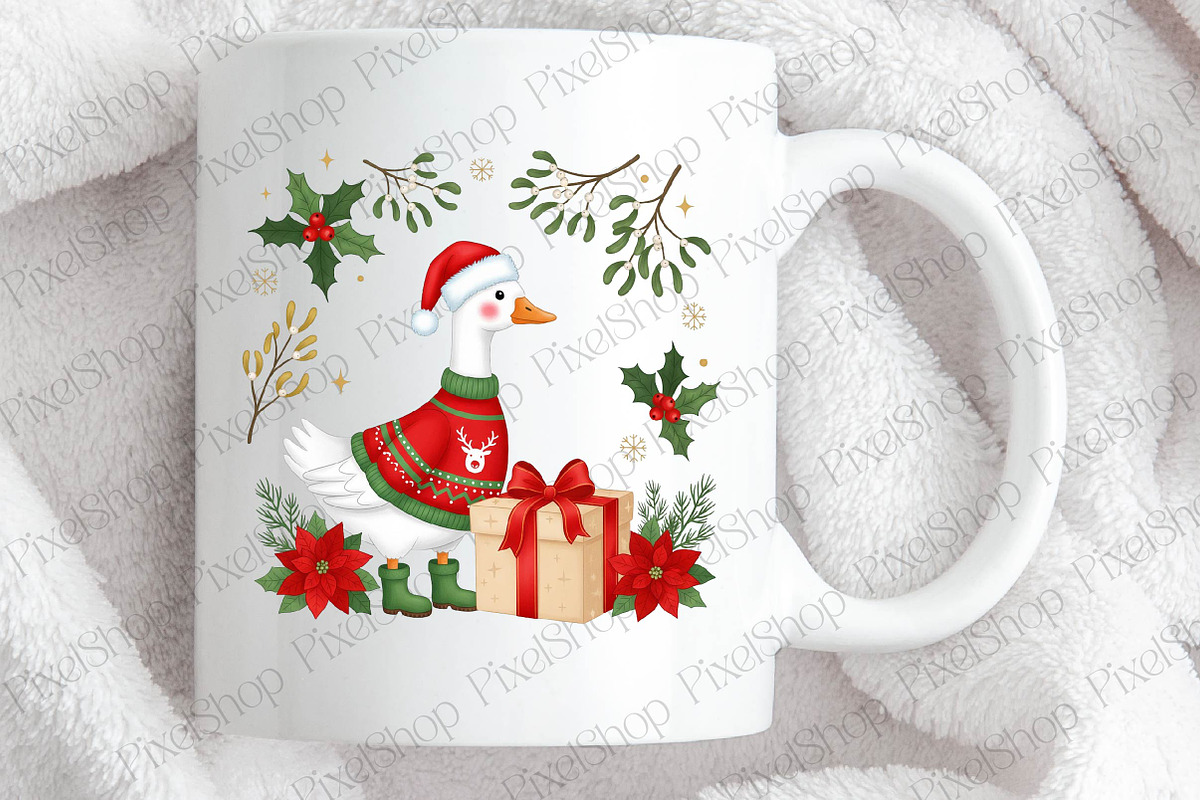 Christmas Silly Goose Floral Boho, an Illustration by DreamPrint404 (Photo 3 of 4)