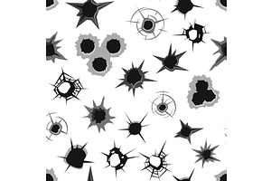 Bullet Holes Pattern. Seamless