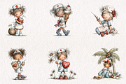 Whimsical Summer Nurse PNG Clipart, a Seasonal Illustration by CreationArt (Thumbnail 3 of 7)