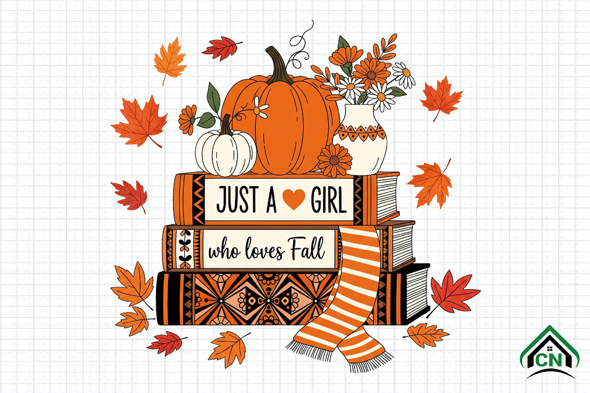 Just a Girl Who Loves Fall, an Illustration by Craft Nest (Photo 1 of 6)