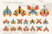 Boho butterfly Fantasy bohemian moth, an Animal Illustration by Neliakott ♥ (Thumbnail 5 of 9)