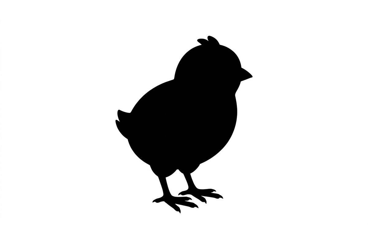Fluffy Chick Silhouette Set, an Object Graphic by Creativeshirt (Photo 3 of 3)