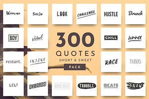 Short Quotes - 300 Quotes Pack