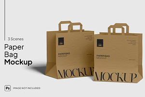 Paper Bag Mockup, a Packaging Mockup by graphicsauce