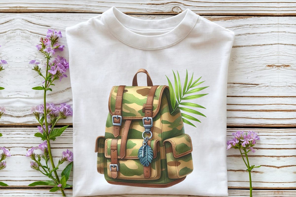Camouflage Summer Elements Clipart, an Illustration by Rose Art (Photo 5 of 8)