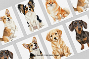15 Bundle Watercolor Small Dog Pet, an Animal Illustration by Morspective (Thumbnail 3 of 8)